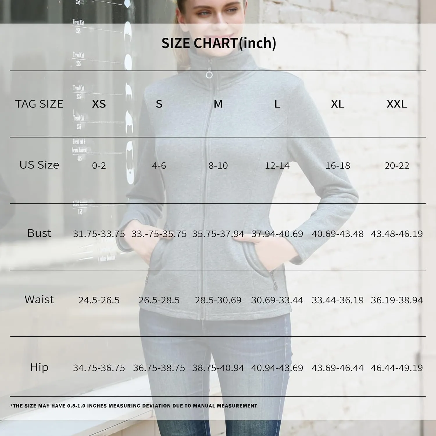 Women's Full-zip Jacket Stand Collar Sweatshirt Hoodless Cotton Slim Fit Running Jackets with Pockets