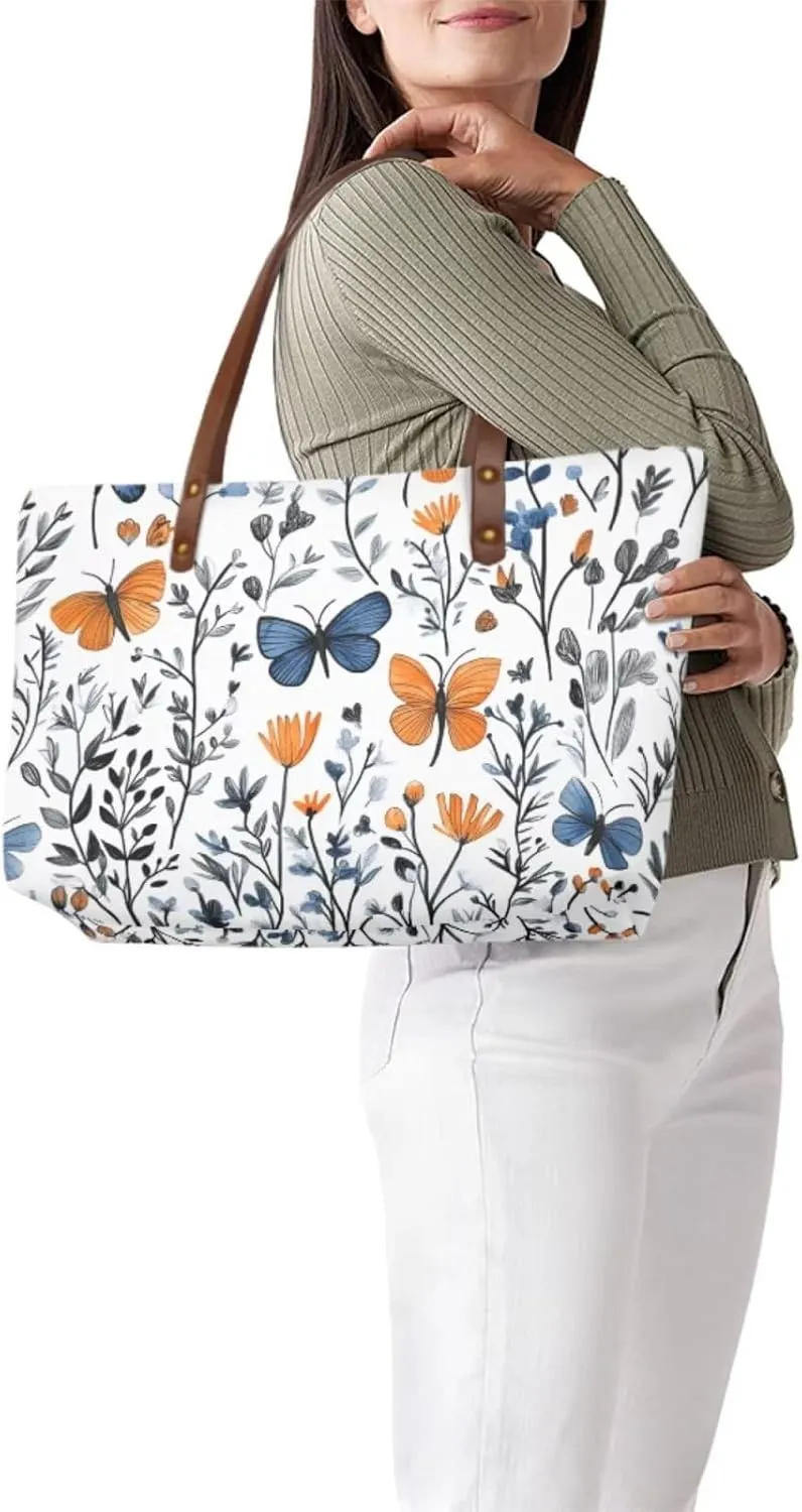 Womens Handbag with Matching Wallet Large Tote Bag Casual Shoulder Tote Bag with PU Clutch Wallet Purse
