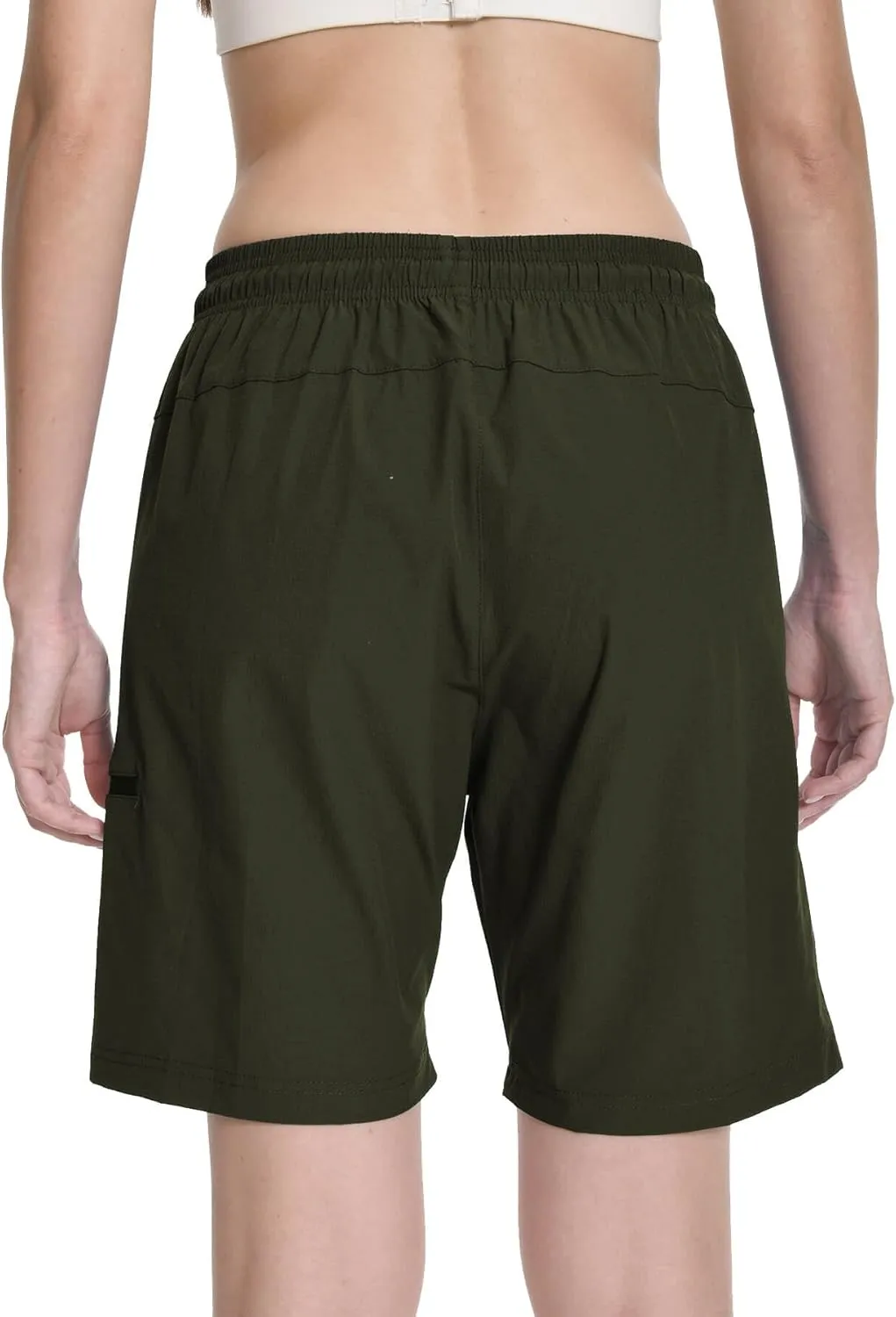 Women's Hiking Cargo Shorts Travel Athletic Golf Quick Dry Lightweight Summer Shorts for Women with Zipper Pockets