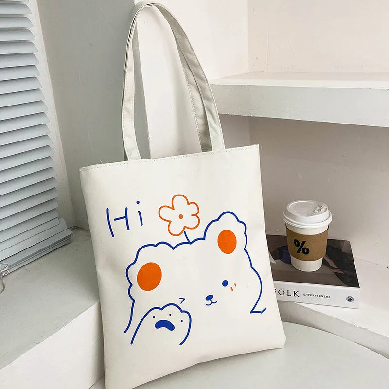 Women's Korean Style Large Capacity Canvas Winter Bags