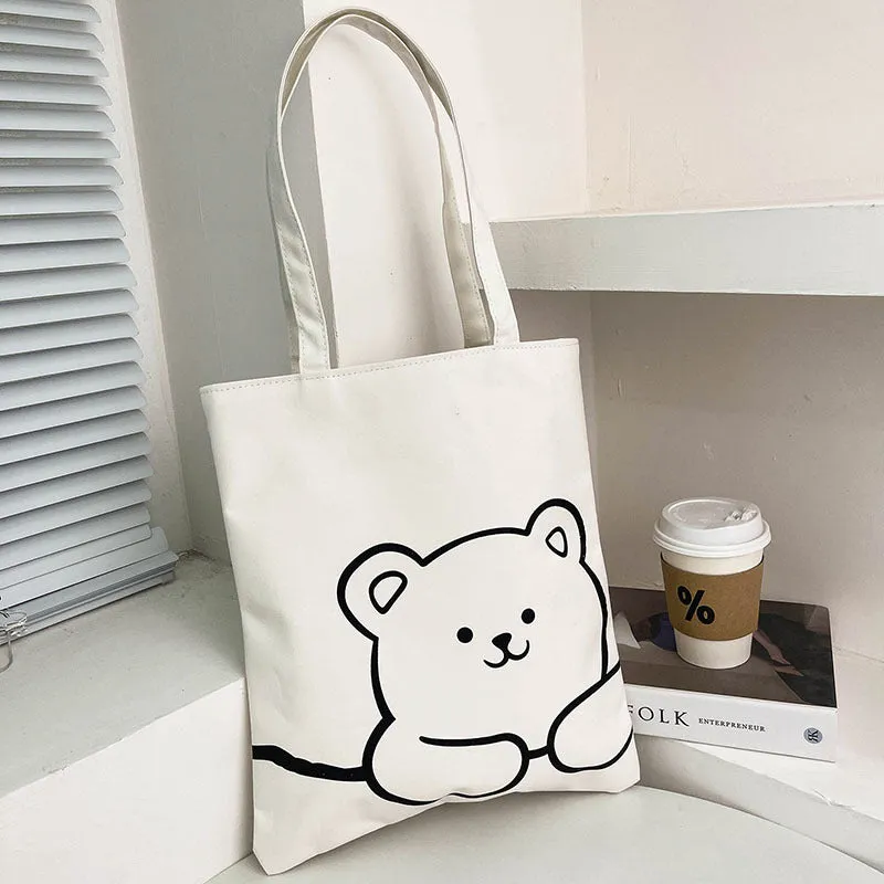 Women's Korean Style Large Capacity Canvas Winter Bags