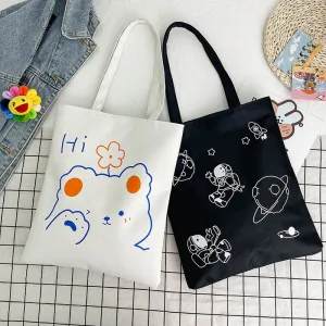 Women's Korean Style Large Capacity Canvas Winter Bags