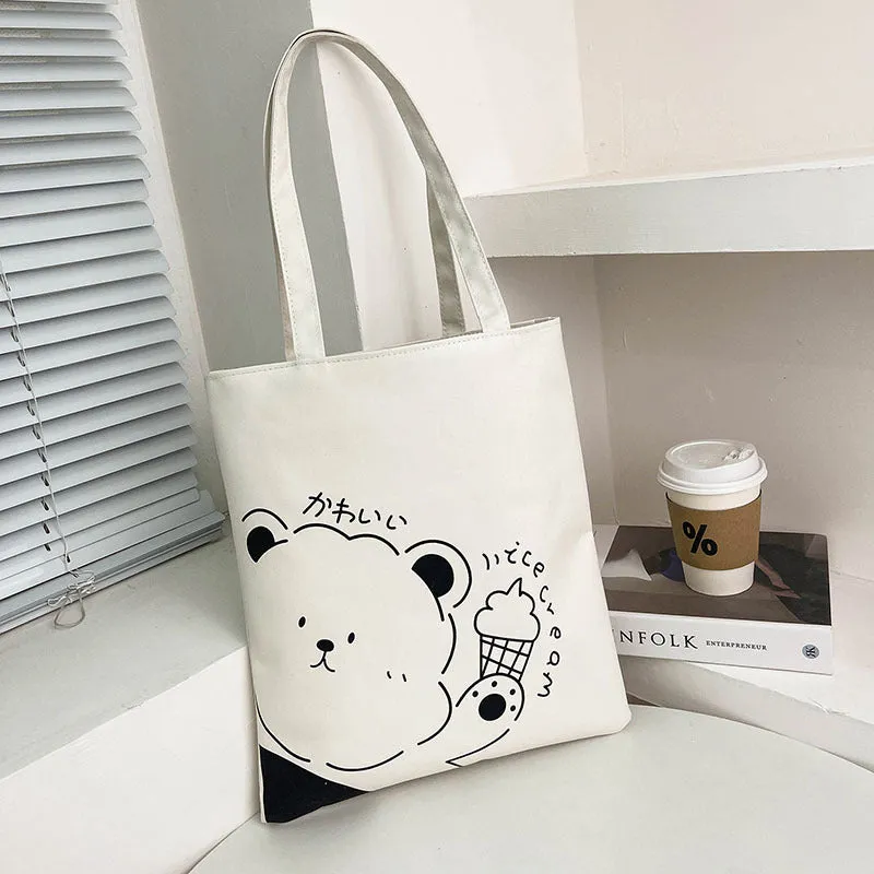 Women's Korean Style Large Capacity Canvas Winter Bags