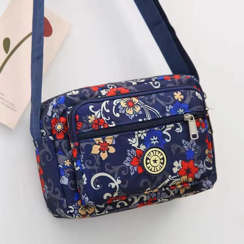 Women's Korean Style Oxford Mummy Flower Cloth Crossbody Bags
