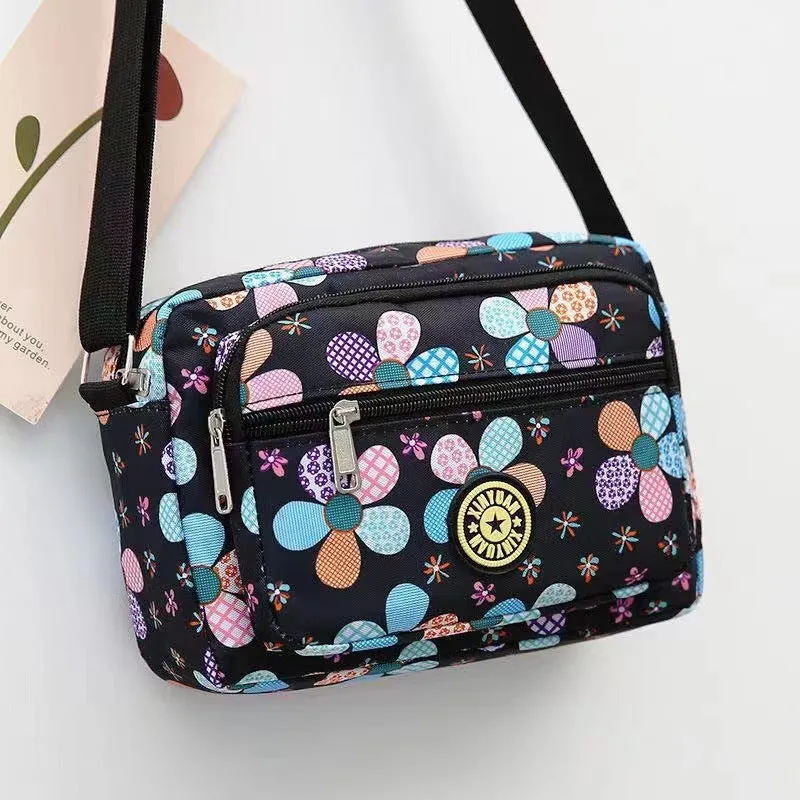 Women's Korean Style Oxford Mummy Flower Cloth Crossbody Bags
