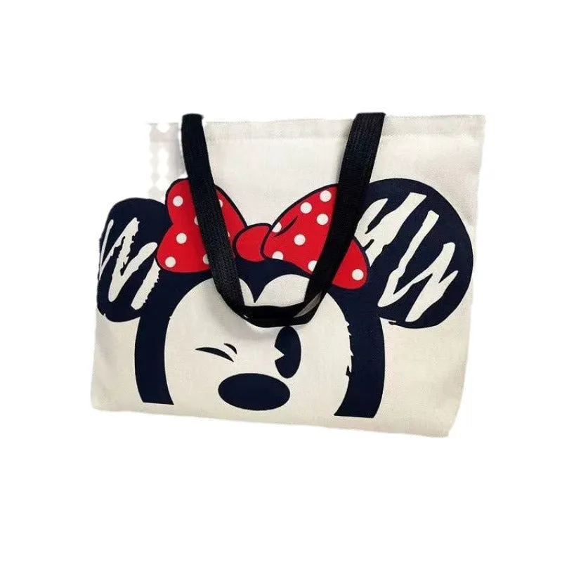 Women's Large Capacity Canvas Minnie Portable Fashion Shoulder Bags