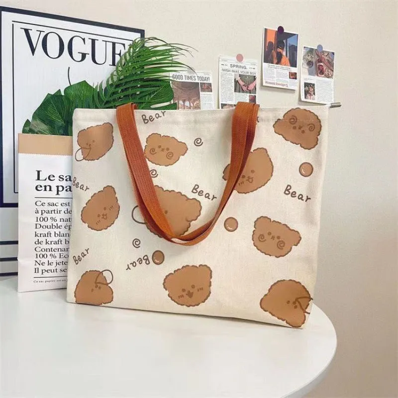 Women's Large Capacity Canvas Minnie Portable Fashion Shoulder Bags