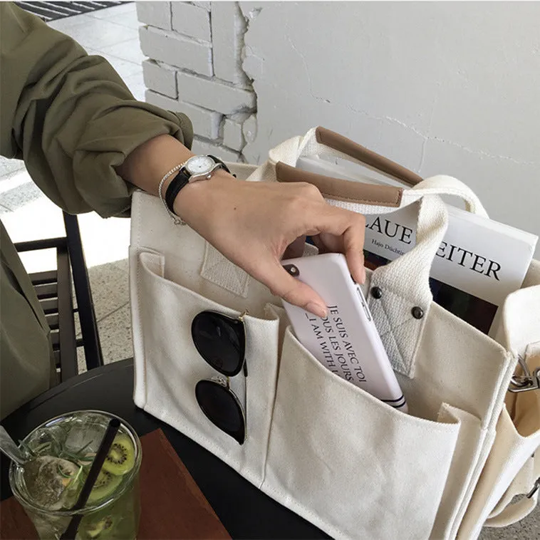 Women's Large Capacity Canvas Portable Fashion Crossbody Bags