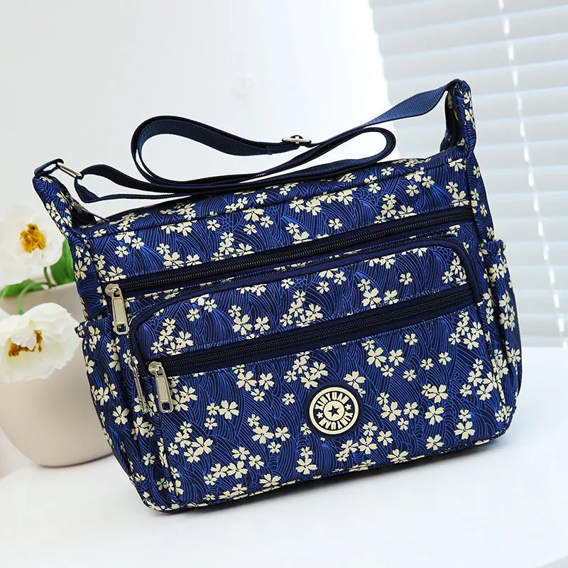 Women's Large Capacity Flower Cloth Oxford Canvas Shoulder Bags