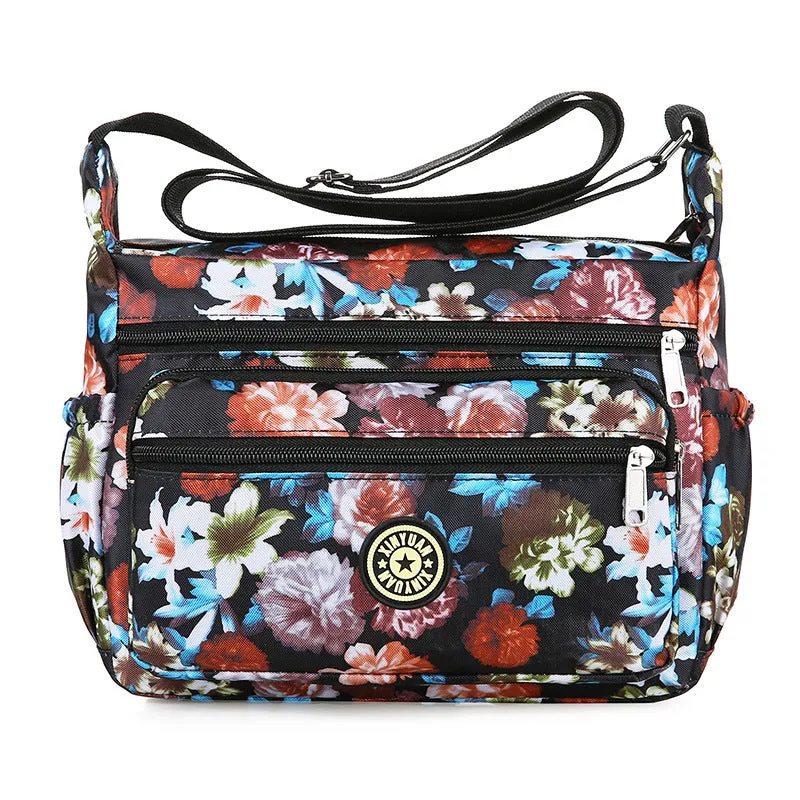 Women's Large Capacity Flower Cloth Oxford Canvas Shoulder Bags