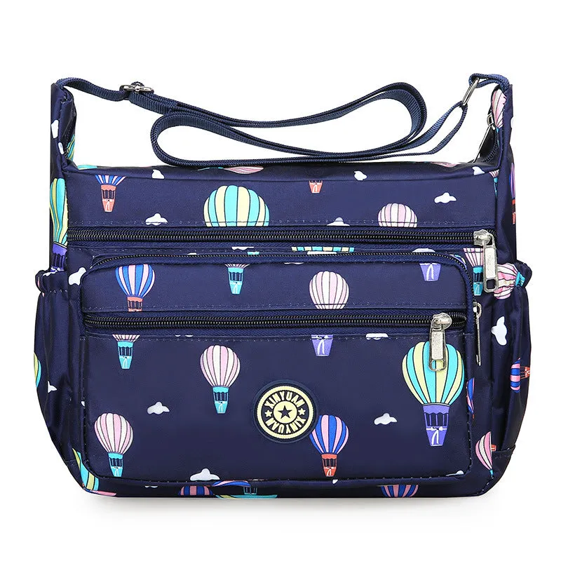 Women's Large Capacity Flower Cloth Oxford Canvas Shoulder Bags