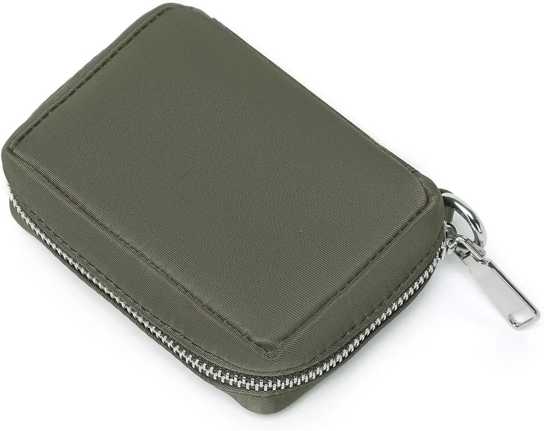 Womens Makeup Bag Wristband Bag Nylon Pouch Lightweight Ideal For Travel And Everyday Use (Nylon/Army Green)