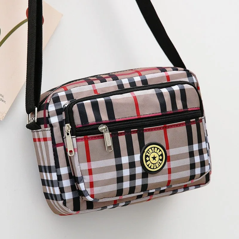 Women's Mother Oxford Cloth Flower Versatile Canvas Crossbody Bags
