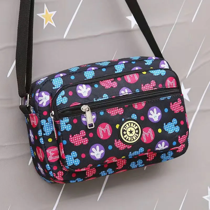 Women's Mother Oxford Cloth Flower Versatile Canvas Crossbody Bags