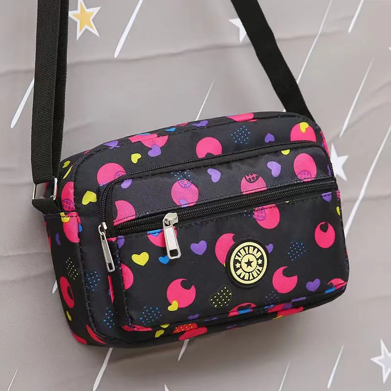 Women's Mother Oxford Cloth Flower Versatile Canvas Crossbody Bags