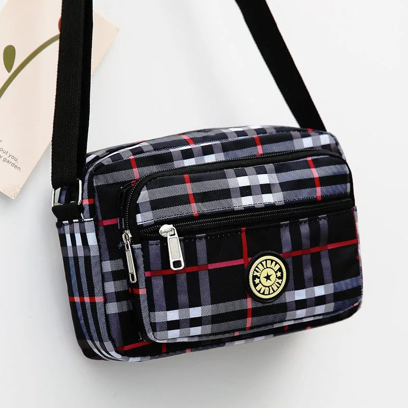 Women's Mother Oxford Cloth Flower Versatile Canvas Crossbody Bags