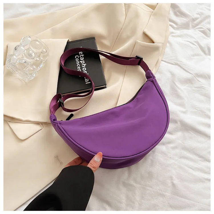 Women's Nylon Trendy Dumpling Lightweight Style Crossbody Bags