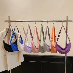 Women's Nylon Trendy Dumpling Lightweight Style Crossbody Bags