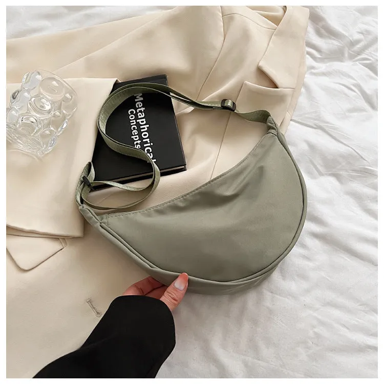 Women's Nylon Trendy Dumpling Lightweight Style Crossbody Bags