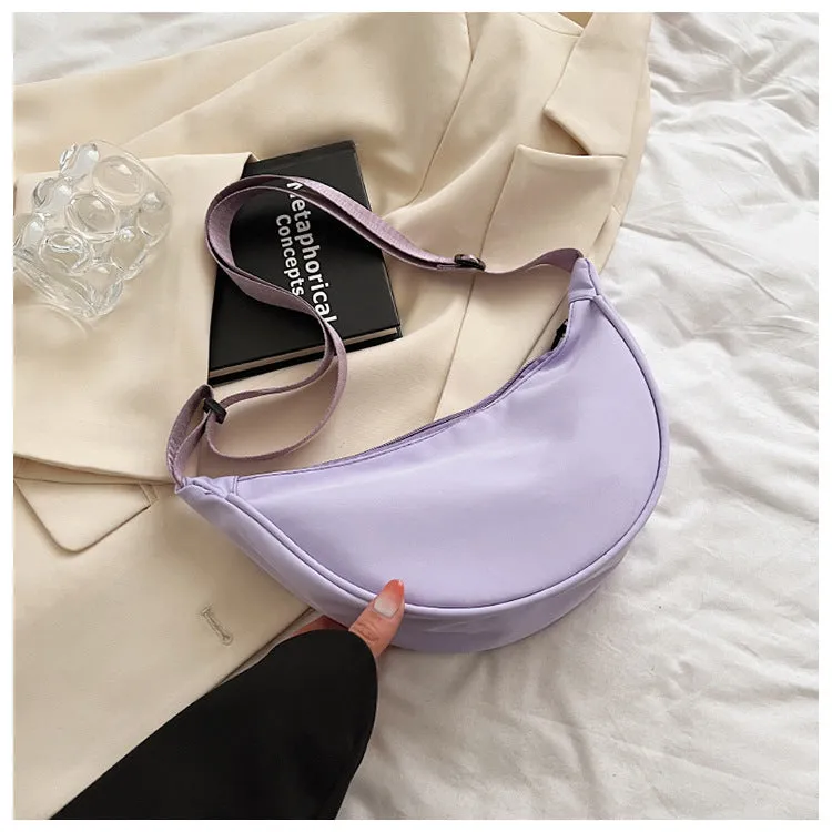 Women's Nylon Trendy Dumpling Lightweight Style Crossbody Bags