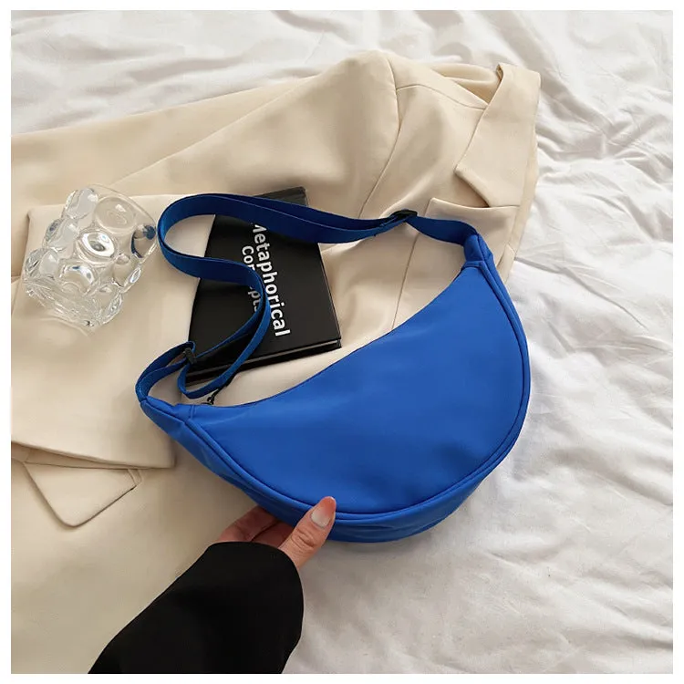 Women's Nylon Trendy Dumpling Lightweight Style Crossbody Bags
