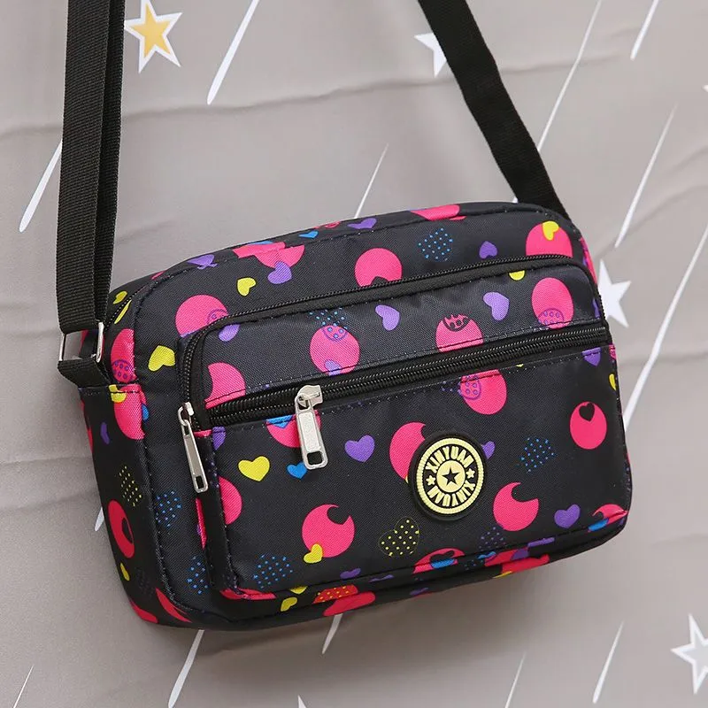 Women's Oxford Cloth Mother Flower Canvas Stall Crossbody Bags