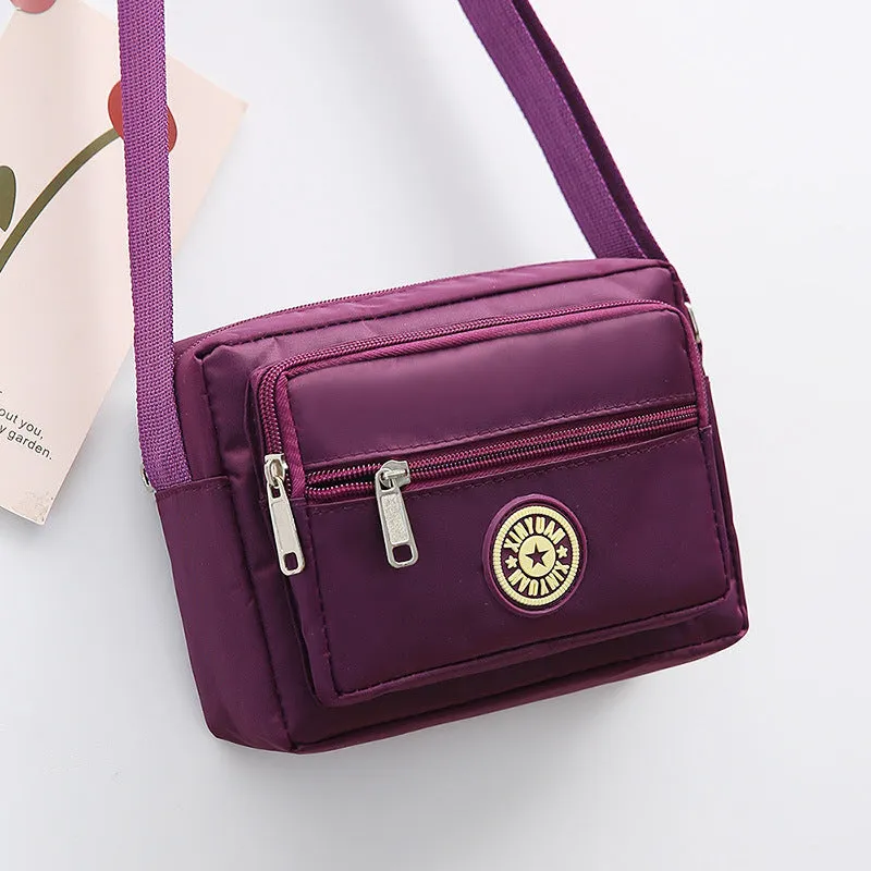 Women's Oxford Cloth Mother Flower Canvas Stall Crossbody Bags