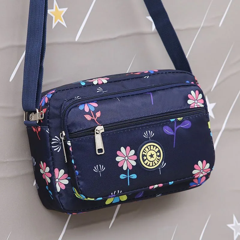 Women's Oxford Cloth Mother Flower Canvas Stall Crossbody Bags