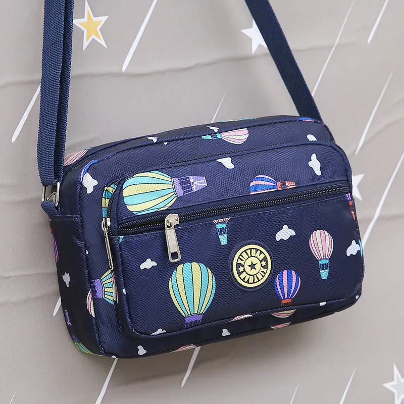 Women's Oxford Cloth Mother Flower Canvas Stall Crossbody Bags