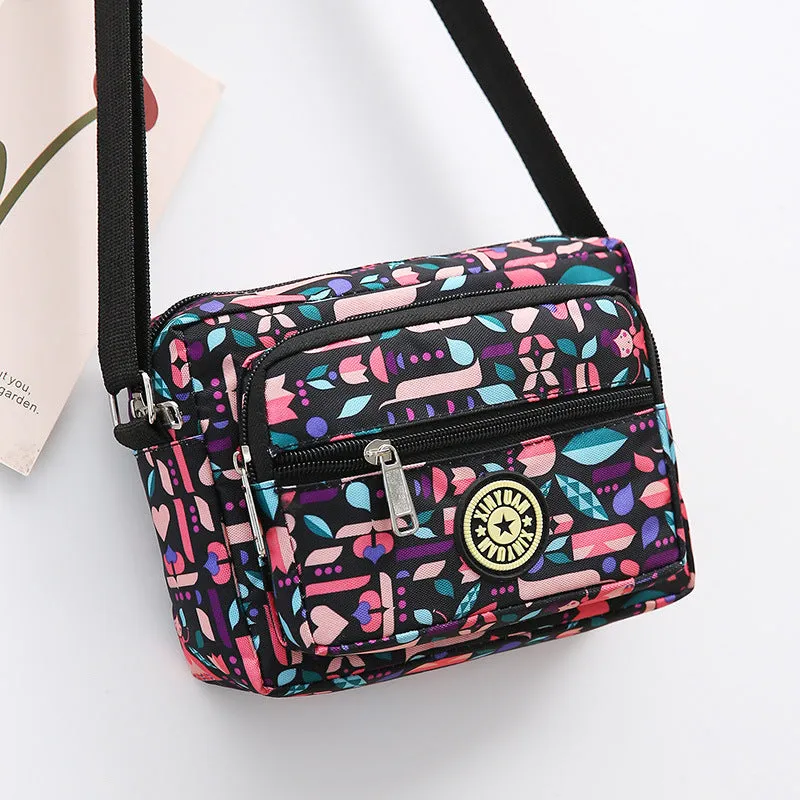 Women's Oxford Cloth Mother Flower Canvas Stall Crossbody Bags