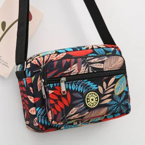 Women's Oxford Cloth Mother Flower Canvas Stall Crossbody Bags