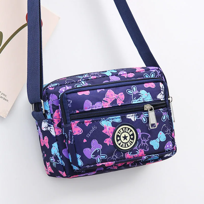 Women's Oxford Cloth Mother Flower Canvas Stall Crossbody Bags