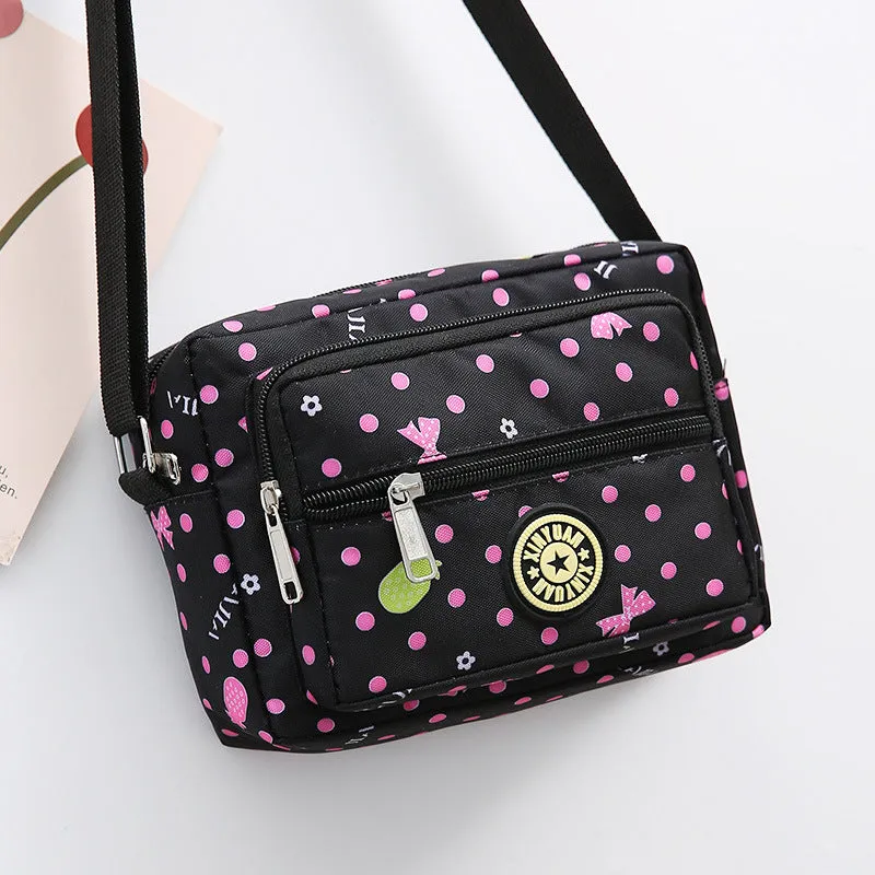 Women's Oxford Cloth Mother Flower Canvas Stall Crossbody Bags