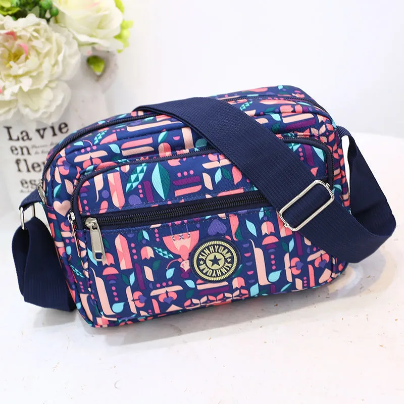 Women's Oxford Cloth Mother Flower Canvas Stall Crossbody Bags