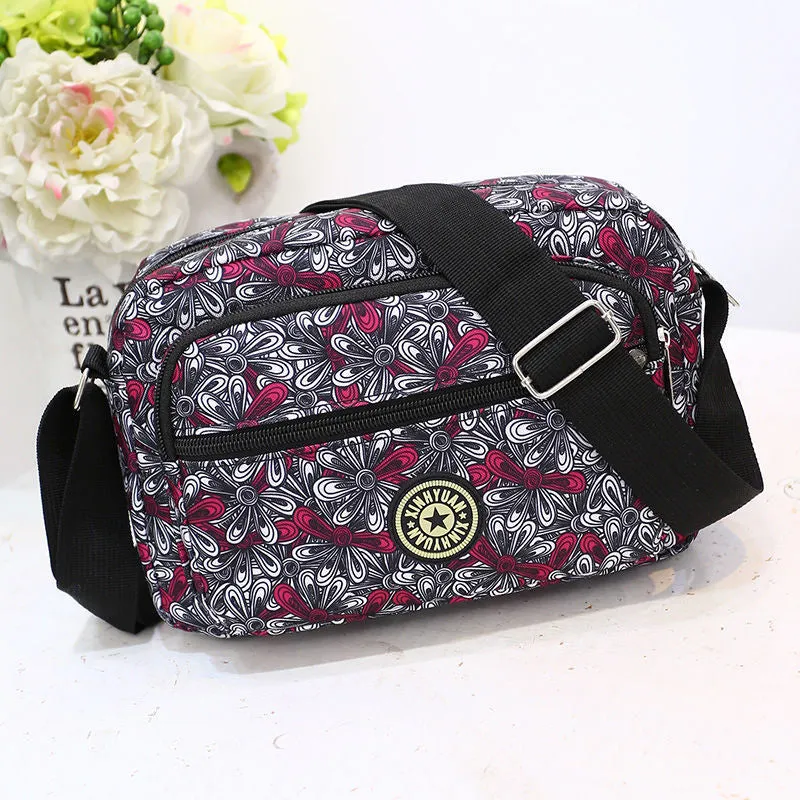 Women's Oxford Cloth Mother Flower Canvas Stall Crossbody Bags