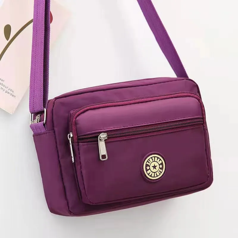 Women's Oxford Cloth Mother Flower Canvas Stall Crossbody Bags