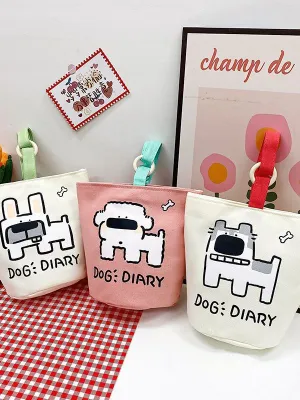 Women's Portable Mummy Canvas Shopping Cute Lunch Bags