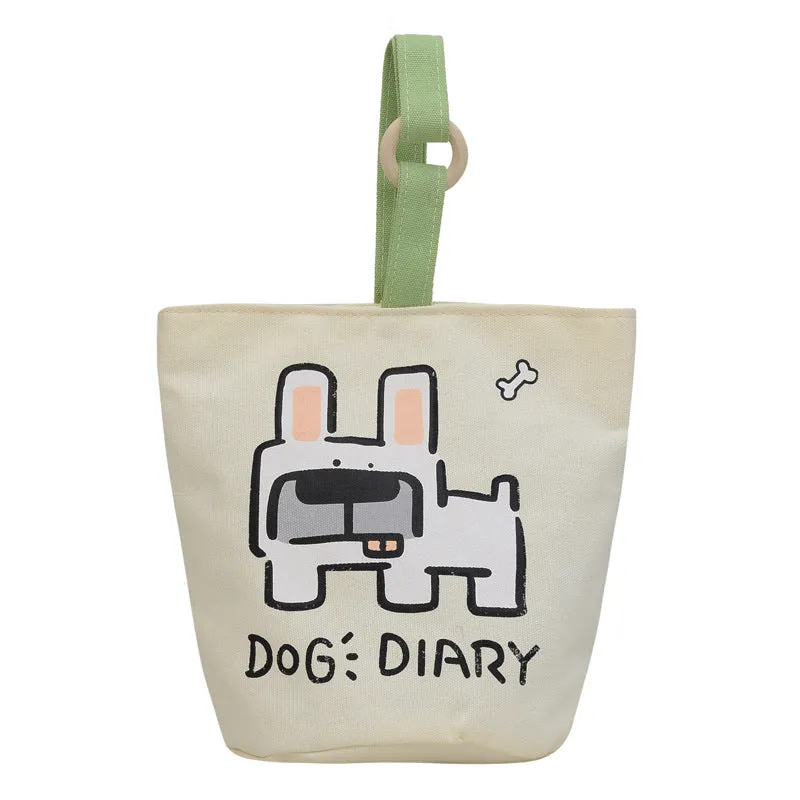 Women's Portable Mummy Canvas Shopping Cute Lunch Bags