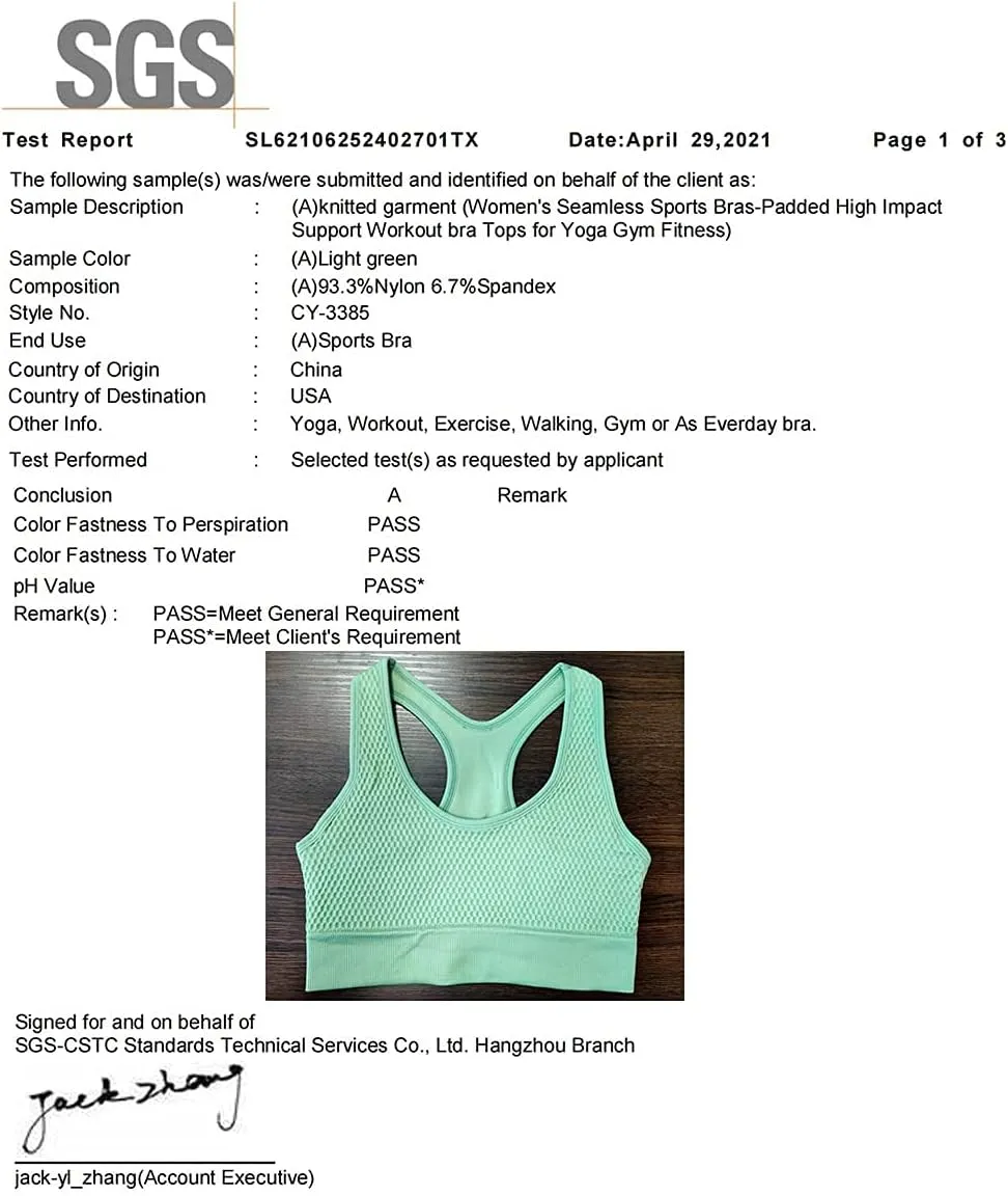 Women's Seamless Sports Bras-Padded High Impact Support Workout Bra Tops for Yoga Gym Fitness (2 Pcs)