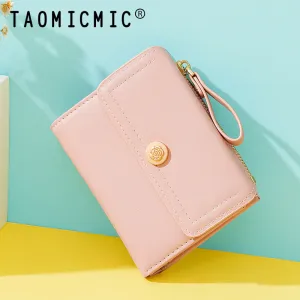 Women's Short Chic Folding Minimalist Credentials Ladies Wallets