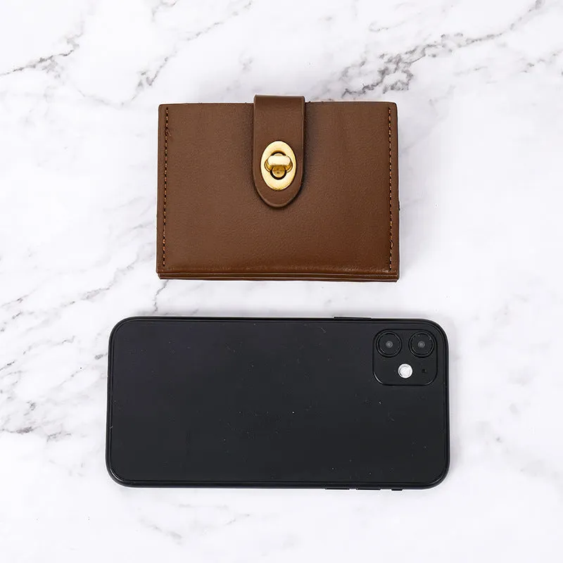 Women's Short Solid Color Minimalist Thin Multiple Ladies Wallets