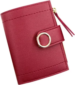 Women's Short Zip-up Purse Hold Bag Credit Card ID Card Bag Women's Short Bag(white-Dinosaur Doodle4)