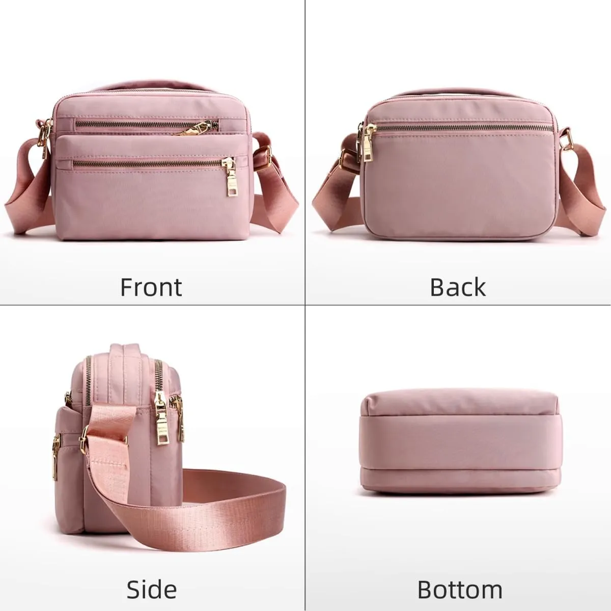 Women's Shoulder Bag, Handbag Large Capacity, Simple Casual, Commuter Bag Multi Pocket, Lightweight Crossbody Bag