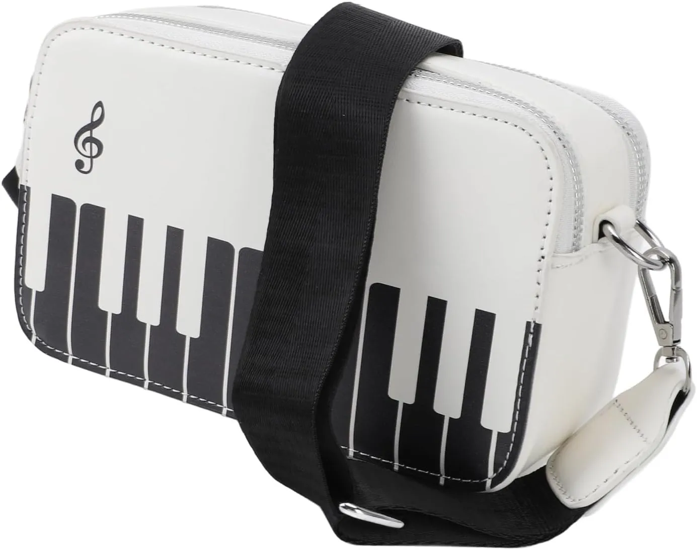 Womens Shoulder Bag, PU Leather Womens Shoulder Bag with Piano Design Removable Shoulder Strap for Girls