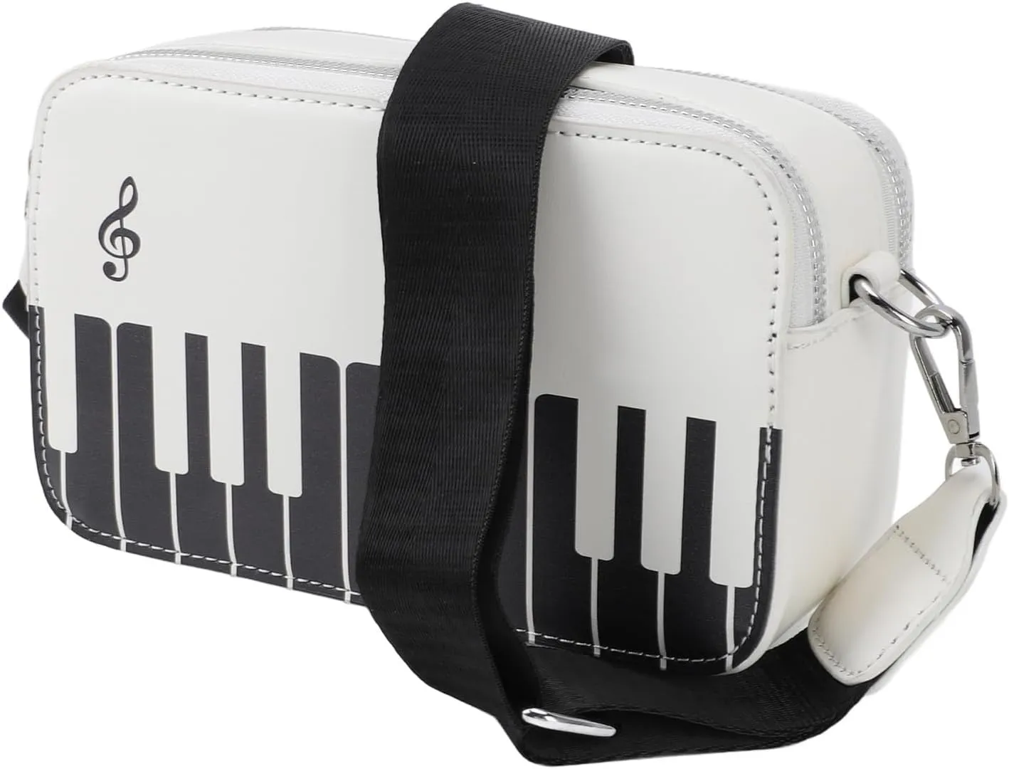 Womens Shoulder Bag, PU Leather Womens Shoulder Bag with Piano Design Removable Shoulder Strap for Girls