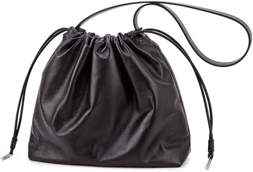 Women's Top Layer Cowhide Leather Cloud Bag Minimalist Large Capacity Shoulder Crossbody Bag Chic Stylish Versatile