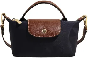 Women's Vintage Nylon Handbag – Elegant Soft Shoulder Bag with Crossbody Strap Lightweight Purse for Casual Daily Use