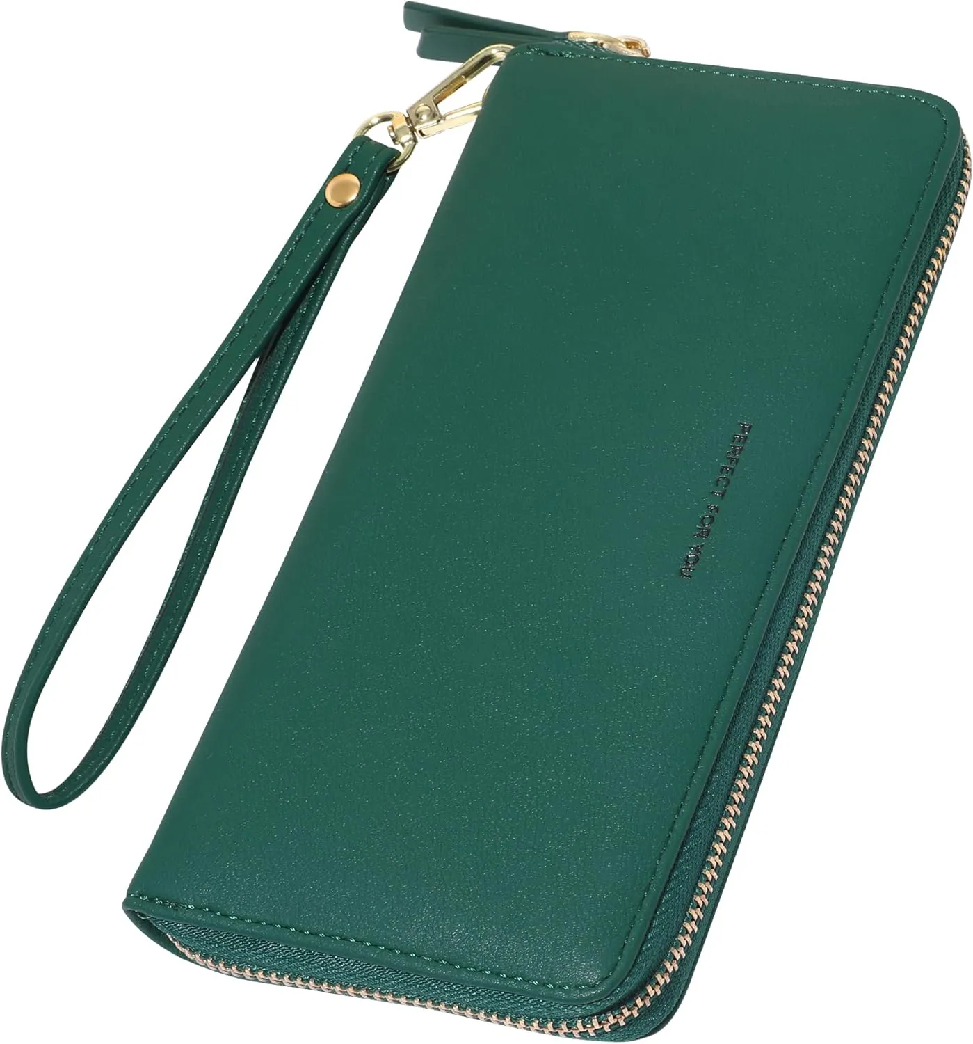 Womens Wallet RFID Large Capacity Zip Around Wallet PU Leather Credit Card Holder Clutch Wristlet Wallet Travel Purse