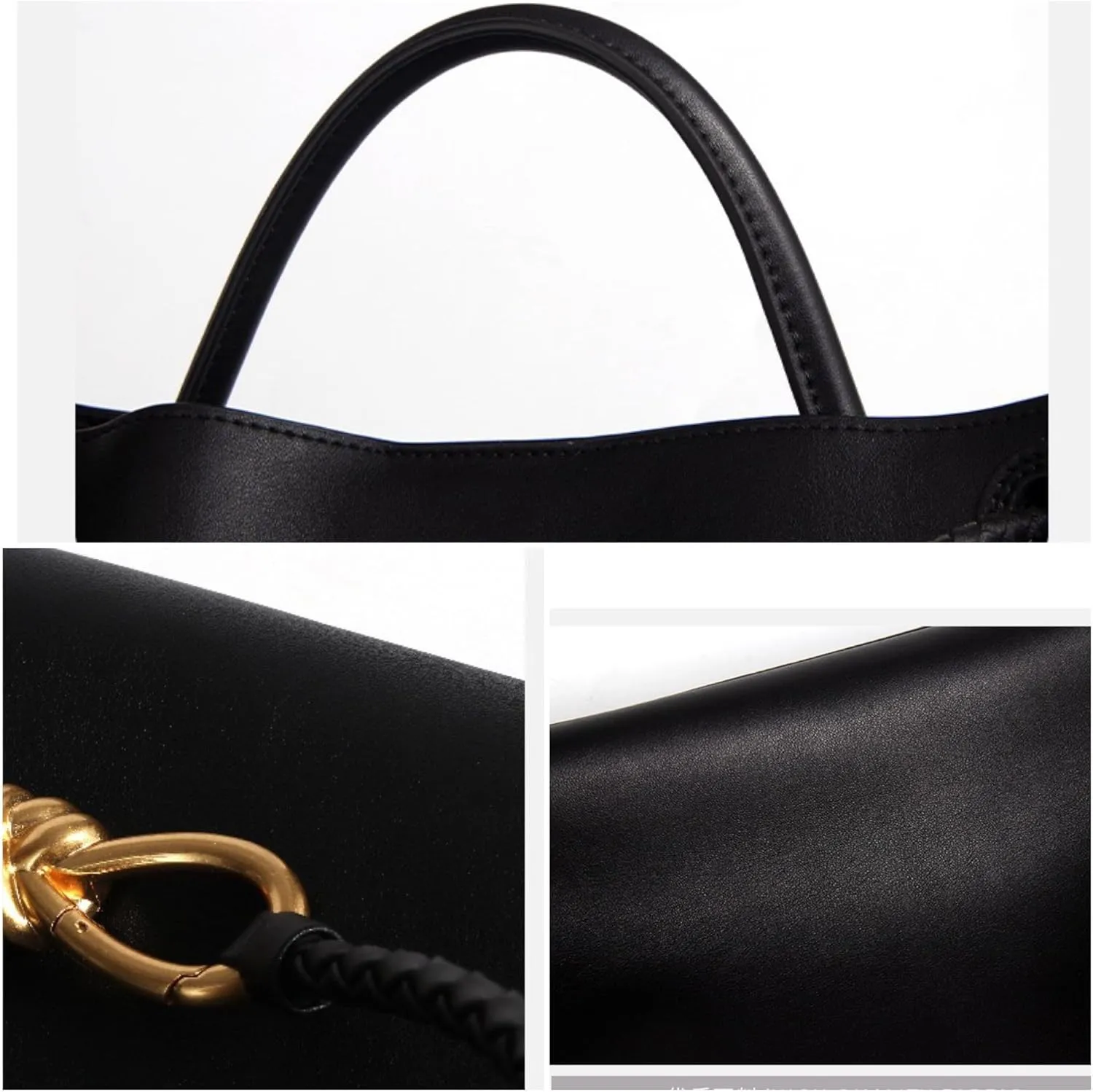 Women's Woven Bags, Crossbody Bags Fashion Women's Leather Tote Bag - Medium Crossbody with Bow, Trendy Handbags
