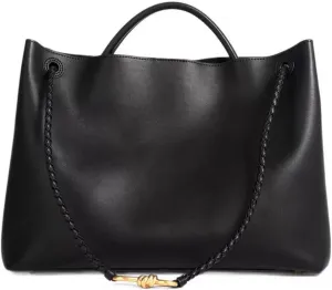 Women's Woven Bags, Crossbody Bags Fashion Women's Leather Tote Bag - Medium Crossbody with Bow, Trendy Handbags